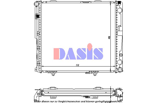 AKS DASIS Радиатор, охлаждение двигателя 120485N